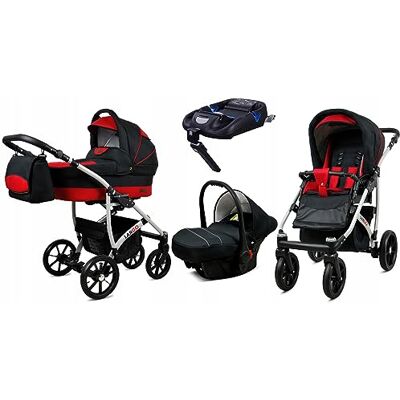 Babylux ® Enfant Poussette Combinée Set 4 en 1 Largo incl. Nacelle, Canne, Siège de voiture, ISOFIX Base Siège Auto Pliable avec Sac à langer, Habillage pluie etc. Publicité Babylux ® Enfant Poussette Combinée Set 4 en 1 Largo incl. Nacelle, Canne, Siège de voiture, ISOFIX Base Siège Auto Pliable avec Sac à langer, Habillage pluie etc. Publicité