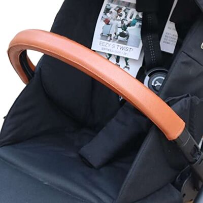 gogolotom Housse de poignée de poussette en cuir synthétique compatible avec poussette Cybex Eezy S Twist (+) 2, housse amovible avec ouverture à fermeture éclair (pour tour de lit, marron) - Publicité gogolotom Housse de poignée de poussette en cuir synthétique compatible avec poussette Cybex Eezy S Twist (+) 2, housse amovible avec ouverture à fermeture éclair (pour tour de lit, marron) - Publicité