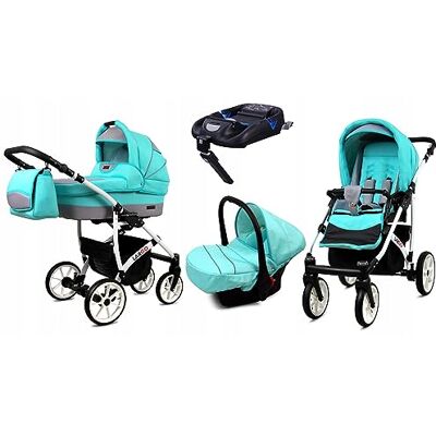 Babylux ® Enfant Poussette Combinée Set 4 en 1 Largo incl. Nacelle, Canne, Siège de voiture, ISOFIX Base Siège Auto Pliable avec Sac à langer, Habillage pluie etc. Publicité Babylux ® Enfant Poussette Combinée Set 4 en 1 Largo incl. Nacelle, Canne, Siège de voiture, ISOFIX Base Siège Auto Pliable avec Sac à langer, Habillage pluie etc. Publicité