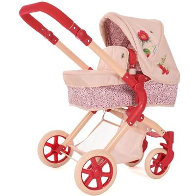 Roma Poussette Jouet Simple RHS Flora Nacelle et siège 2 en 1 écologiques pour poupées, poignée réglable de 55 à 78 cm, crème et Rouge Framboise, idéale pour Noël et Les poupées Reborn. Publicité Roma Poussette Jouet Simple RHS Flora Nacelle et siège 2 en 1 écologiques pour poupées, poignée réglable de 55 à 78 cm, crème et Rouge Framboise, idéale pour Noël et Les poupées Reborn. Publicité