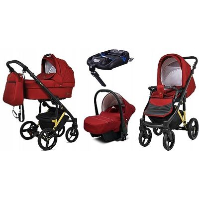 Babylux ® Enfant Poussette Combinée Set 4 en 1 UZO incl. Nacelle, Canne, Siège de voiture, ISOFIX Base Siège Auto Pliable avec Sac à langer, Habillage pluie etc. Publicité Babylux ® Enfant Poussette Combinée Set 4 en 1 UZO incl. Nacelle, Canne, Siège de voiture, ISOFIX Base Siège Auto Pliable avec Sac à langer, Habillage pluie etc. Publicité