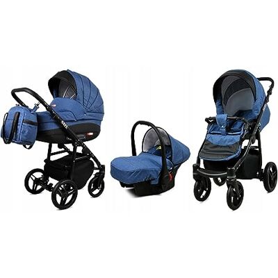 Babylux ® Enfant Poussette Combinée Set 3 en 1 Axel incl. Nacelle, Canne, Siège de voiture Siège Auto Pliable avec Sac à langer, Habillage pluie, Moustiquaire etc. Publicité Babylux ® Enfant Poussette Combinée Set 3 en 1 Axel incl. Nacelle, Canne, Siège de voiture Siège Auto Pliable avec Sac à langer, Habillage pluie, Moustiquaire etc. Publicité
