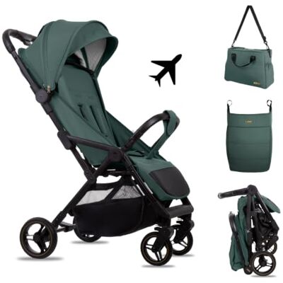 Babylux Poussette de Voyage GIAU avec Fonction Allongée, Couleur: Vert Poussette, Petite Et Légère, Poignée Télescopique, Pliage Compact, Sac À Langer, Sac De Voyage Et Autres Accessoires - Publicité Babylux Poussette de Voyage GIAU avec Fonction Allongée, Couleur: Vert Poussette, Petite Et Légère, Poignée Télescopique, Pliage Compact, Sac À Langer, Sac De Voyage Et Autres Accessoires - Publicité