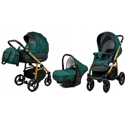 Babylux ® Enfant Poussette Combinée Set 3 en 1 Axel incl. Nacelle, Canne, Siège de voiture Siège Auto Pliable avec Sac à langer, Habillage pluie, Moustiquaire etc. Publicité Babylux ® Enfant Poussette Combinée Set 3 en 1 Axel incl. Nacelle, Canne, Siège de voiture Siège Auto Pliable avec Sac à langer, Habillage pluie, Moustiquaire etc. Publicité