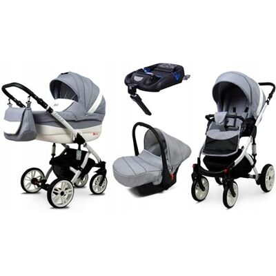 Babylux ® Enfant Poussette Combinée Set 4 en 1 Lilly – incl. Nacelle, Canne, Siège de voiture, ISOFIX Base Siège Auto Pliable avec Sac à langer, Habillage pluie etc. Publicité Babylux ® Enfant Poussette Combinée Set 4 en 1 Lilly – incl. Nacelle, Canne, Siège de voiture, ISOFIX Base Siège Auto Pliable avec Sac à langer, Habillage pluie etc. Publicité