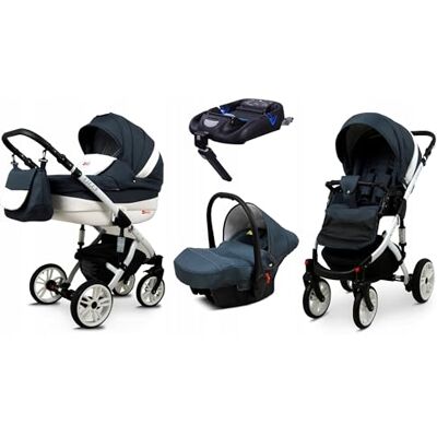 Babylux ® Enfant Poussette Combinée Set 4 en 1 Lilly – incl. Nacelle, Canne, Siège de voiture, ISOFIX Base Siège Auto Pliable avec Sac à langer, Habillage pluie etc. Publicité Babylux ® Enfant Poussette Combinée Set 4 en 1 Lilly – incl. Nacelle, Canne, Siège de voiture, ISOFIX Base Siège Auto Pliable avec Sac à langer, Habillage pluie etc. Publicité