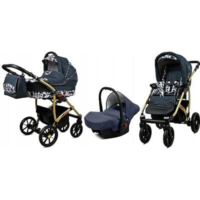 Babylux ® Enfant Poussette Combinée Set 3 en 1 Largo incl. Nacelle, Canne, Siège de voiture Siège Auto Pliable avec Sac à langer, Habillage pluie, Moustiquaire etc. Publicité Babylux ® Enfant Poussette Combinée Set 3 en 1 Largo incl. Nacelle, Canne, Siège de voiture Siège Auto Pliable avec Sac à langer, Habillage pluie, Moustiquaire etc. Publicité