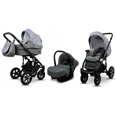 Babylux ® Enfant Poussette Combinée Set 3 en 1 Sky Lark incl. Nacelle, Canne, Siège de voiture Siège Auto Pliable avec Sac à langer, Habillage pluie, Moustiquaire etc. Publicité Babylux ® Enfant Poussette Combinée Set 3 en 1 Sky Lark incl. Nacelle, Canne, Siège de voiture Siège Auto Pliable avec Sac à langer, Habillage pluie, Moustiquaire etc. Publicité