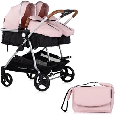 Mon Mobilier Design DUO SMART Poussette jumeaux ou enfants rapprochés largeur 79 cm Rose sans cosy - Publicité Mon Mobilier Design DUO SMART Poussette jumeaux ou enfants rapprochés largeur 79 cm Rose sans cosy - Publicité