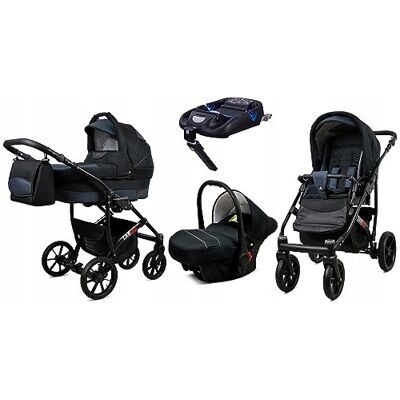 Babylux ® Enfant Poussette Combinée Set 4 en 1 Largo incl. Nacelle, Canne, Siège de voiture, ISOFIX Base Siège Auto Pliable avec Sac à langer, Habillage pluie etc. Publicité Babylux ® Enfant Poussette Combinée Set 4 en 1 Largo incl. Nacelle, Canne, Siège de voiture, ISOFIX Base Siège Auto Pliable avec Sac à langer, Habillage pluie etc. Publicité