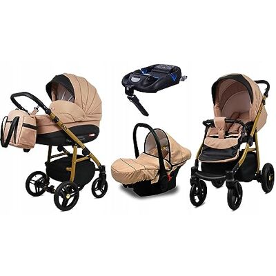 Babylux ® Enfant Poussette Combinée Set 4 en 1 Axel incl. Nacelle, Canne, Siège de voiture, ISOFIX Base Siège Auto Pliable avec Sac à langer, Habillage pluie etc. Publicité Babylux ® Enfant Poussette Combinée Set 4 en 1 Axel incl. Nacelle, Canne, Siège de voiture, ISOFIX Base Siège Auto Pliable avec Sac à langer, Habillage pluie etc. Publicité