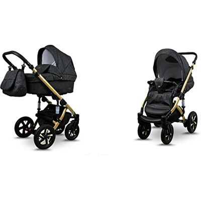 Babylux ® Enfant Poussette Combinée Set 2 en 1 Sky Lark incl. Nacelle, Canne, Siège de voiture Siège Auto Pliable avec Sac à langer, Habillage pluie, Moustiquaire etc. Publicité Babylux ® Enfant Poussette Combinée Set 2 en 1 Sky Lark incl. Nacelle, Canne, Siège de voiture Siège Auto Pliable avec Sac à langer, Habillage pluie, Moustiquaire etc. Publicité