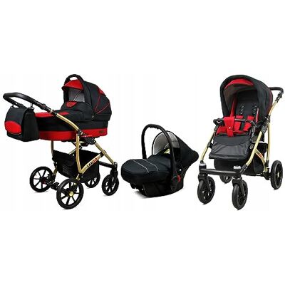 Babylux ® Enfant Poussette Combinée Set 3 en 1 Largo incl. Nacelle, Canne, Siège de voiture Siège Auto Pliable avec Sac à langer, Habillage pluie, Moustiquaire etc. Publicité Babylux ® Enfant Poussette Combinée Set 3 en 1 Largo incl. Nacelle, Canne, Siège de voiture Siège Auto Pliable avec Sac à langer, Habillage pluie, Moustiquaire etc. Publicité