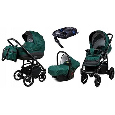 Babylux ® Enfant Poussette Combinée Set 4 en 1 Axel incl. Nacelle, Canne, Siège de voiture, ISOFIX Base Siège Auto Pliable avec Sac à langer, Habillage pluie etc. Publicité Babylux ® Enfant Poussette Combinée Set 4 en 1 Axel incl. Nacelle, Canne, Siège de voiture, ISOFIX Base Siège Auto Pliable avec Sac à langer, Habillage pluie etc. Publicité