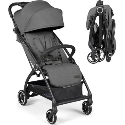 Ickle Bubba Poussette Aries Autofold Conception ultra-légère, inclinaison multiposition et mécanisme de pliage automatique pratique, de la naissance à 22 kg (Gris graphite) - Publicité Ickle Bubba Poussette Aries Autofold Conception ultra-légère, inclinaison multiposition et mécanisme de pliage automatique pratique, de la naissance à 22 kg (Gris graphite) - Publicité