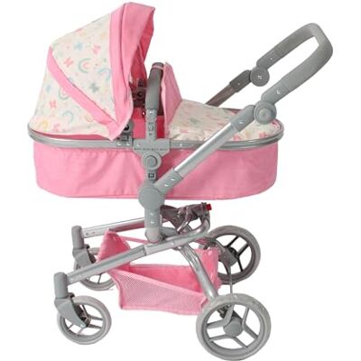 Bayer Chic 2000 Yolo Poussette poupée 2-en-1, Guidon réversible Landau 2-en-1 avec guidon réversible réglable de 46 à 82 cm, roues pivotantes et nacelle transformable. Publicité Bayer Chic 2000 Yolo Poussette poupée 2-en-1, Guidon réversible Landau 2-en-1 avec guidon réversible réglable de 46 à 82 cm, roues pivotantes et nacelle transformable. Publicité