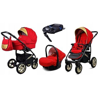 Babylux ® Enfant Poussette Combinée Set 4 en 1 Gold Lux incl. Nacelle - Publicité Babylux ® Enfant Poussette Combinée Set 4 en 1 Gold Lux incl. Nacelle - Publicité