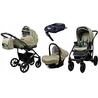Babylux ® Enfant Poussette Combinée Set 4 en 1 Largo incl. Nacelle, Canne, Siège de voiture, ISOFIX Base Siège Auto Pliable avec Sac à langer, Habillage pluie etc. Publicité Babylux ® Enfant Poussette Combinée Set 4 en 1 Largo incl. Nacelle, Canne, Siège de voiture, ISOFIX Base Siège Auto Pliable avec Sac à langer, Habillage pluie etc. Publicité