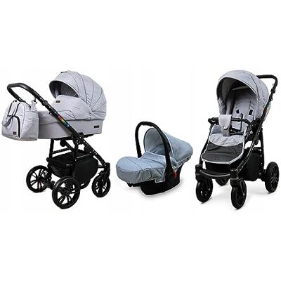 BabyLux - Classic Gold 3 in 1 - Argent - Poussette - Publicité BabyLux - Classic Gold 3 in 1 - Argent - Poussette - Publicité