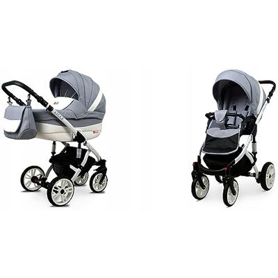 Babylux ® Enfant Poussette Combinée Set 2 en 1 Lilly incl. Nacelle, Canne Pliable avec Accessoires Sac à langer, Habillage pluie, Moustiquaire, Porte-gobelet etc. Publicité Babylux ® Enfant Poussette Combinée Set 2 en 1 Lilly incl. Nacelle, Canne Pliable avec Accessoires Sac à langer, Habillage pluie, Moustiquaire, Porte-gobelet etc. Publicité