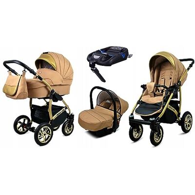 Babylux ® Enfant Poussette Combinée Set 4 en 1 Gold Lux incl. Nacelle - Publicité Babylux ® Enfant Poussette Combinée Set 4 en 1 Gold Lux incl. Nacelle - Publicité
