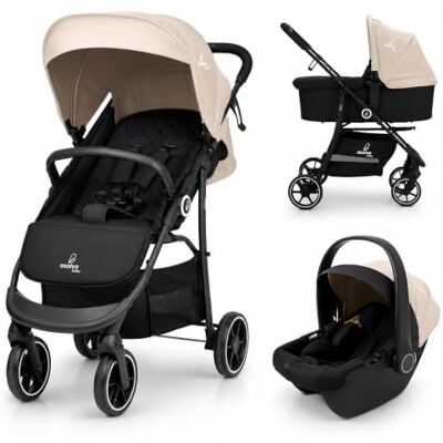 Asalvo OSLO 2, Système de Voyage 3 en 1, Poussette, Nacelle et Siège Auto Groupe 0+, Châssis en Acier, Pliage à Une Main, Dossier Inclinable, Capote Réglable, de la Naissance jusqu’à 22 kg, Beige - Publicité Asalvo OSLO 2, Système de Voyage 3 en 1, Poussette, Nacelle et Siège Auto Groupe 0+, Châssis en Acier, Pliage à Une Main, Dossier Inclinable, Capote Réglable, de la Naissance jusqu’à 22 kg, Beige - Publicité
