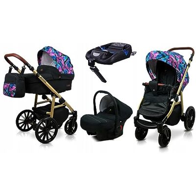Babylux ® Enfant Poussette Combinée Set 4 en 1 Aspero incl. Nacelle, Canne, Siège de voiture, ISOFIX Base Siège Auto Pliable avec Sac à langer, Habillage pluie etc. Publicité Babylux ® Enfant Poussette Combinée Set 4 en 1 Aspero incl. Nacelle, Canne, Siège de voiture, ISOFIX Base Siège Auto Pliable avec Sac à langer, Habillage pluie etc. Publicité