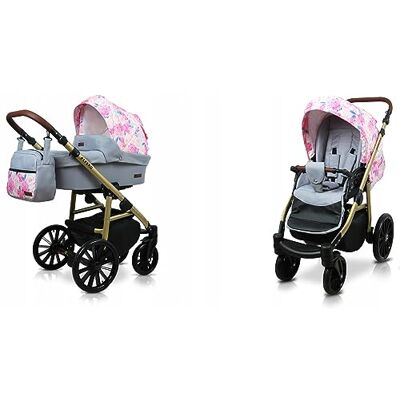 Babylux ® Enfant Poussette Combinée Set 2 en 1 Aspero incl. Nacelle, Canne Pliable avec Accessoires Sac à langer, Habillage pluie, Moustiquaire, Porte-gobelet etc. Publicité Babylux ® Enfant Poussette Combinée Set 2 en 1 Aspero incl. Nacelle, Canne Pliable avec Accessoires Sac à langer, Habillage pluie, Moustiquaire, Porte-gobelet etc. Publicité