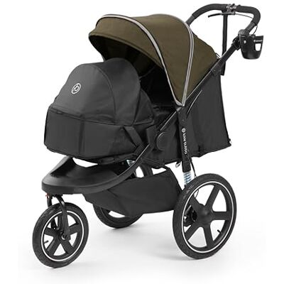 Ickle Bubba Venus Jogger Pro Prime, Poussette 3 Roues Tout-terrain, De la Naissance à 22 kg, avec Cocon Nouveau-né, Porte-gobelet et Organisateur (Bois) - Publicité Ickle Bubba Venus Jogger Pro Prime, Poussette 3 Roues Tout-terrain, De la Naissance à 22 kg, avec Cocon Nouveau-né, Porte-gobelet et Organisateur (Bois) - Publicité