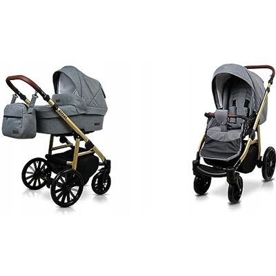 Babylux ® Enfant Poussette Combinée Set 2 en 1 Aspero incl. Nacelle, Canne Pliable avec Accessoires Sac à langer, Habillage pluie, Moustiquaire, Porte-gobelet etc. Publicité Babylux ® Enfant Poussette Combinée Set 2 en 1 Aspero incl. Nacelle, Canne Pliable avec Accessoires Sac à langer, Habillage pluie, Moustiquaire, Porte-gobelet etc. Publicité