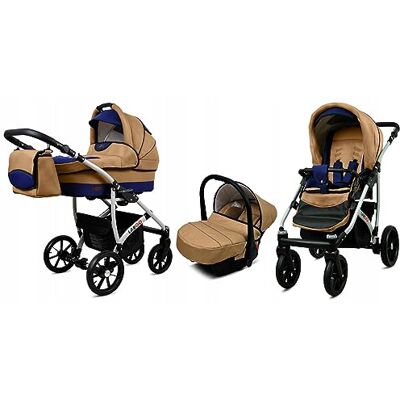 Babylux ® Enfant Poussette Combinée Set 3 en 1 Largo incl. Nacelle, Canne, Siège de voiture Siège Auto Pliable avec Sac à langer, Habillage pluie, Moustiquaire etc. Publicité Babylux ® Enfant Poussette Combinée Set 3 en 1 Largo incl. Nacelle, Canne, Siège de voiture Siège Auto Pliable avec Sac à langer, Habillage pluie, Moustiquaire etc. Publicité
