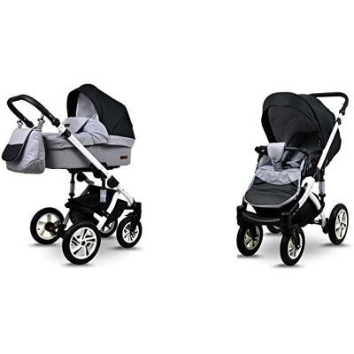 Babylux ® Enfant Poussette Combinée Set 2 en 1 Sky Lark incl. Nacelle, Canne, Siège de voiture Siège Auto Pliable avec Sac à langer, Habillage pluie, Moustiquaire etc. Publicité Babylux ® Enfant Poussette Combinée Set 2 en 1 Sky Lark incl. Nacelle, Canne, Siège de voiture Siège Auto Pliable avec Sac à langer, Habillage pluie, Moustiquaire etc. Publicité