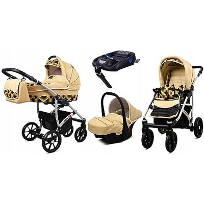 Babylux ® Enfant Poussette Combinée Set 4 en 1 Largo incl. Nacelle, Canne, Siège de voiture, ISOFIX Base Siège Auto Pliable avec Sac à langer, Habillage pluie etc. Publicité Babylux ® Enfant Poussette Combinée Set 4 en 1 Largo incl. Nacelle, Canne, Siège de voiture, ISOFIX Base Siège Auto Pliable avec Sac à langer, Habillage pluie etc. Publicité