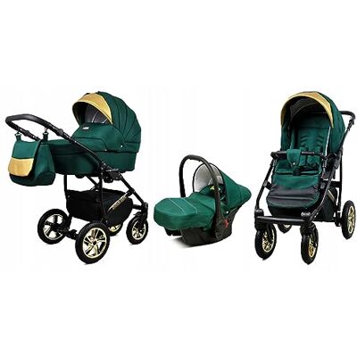 Babylux ® Enfant Poussette Combinée Set 3 en 1 Gold Lux incl. Nacelle - Publicité Babylux ® Enfant Poussette Combinée Set 3 en 1 Gold Lux incl. Nacelle - Publicité