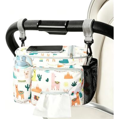 JUDACAIFU Organisateur de Poussette Sac Poussette avec Compartiment Tactile Transparent, 4 Poches Laterales, Accessoires Poussette Universel - Publicité JUDACAIFU Organisateur de Poussette Sac Poussette avec Compartiment Tactile Transparent, 4 Poches Laterales, Accessoires Poussette Universel - Publicité
