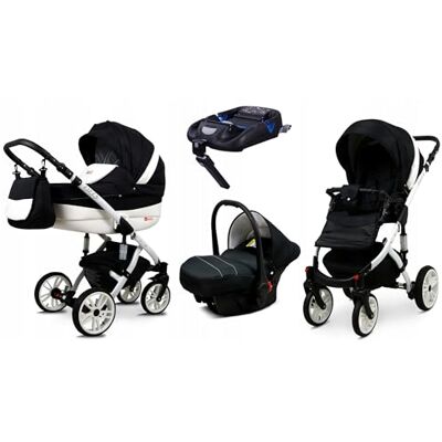 Babylux ® Enfant Poussette Combinée Set 4 en 1 Lilly – incl. Nacelle, Canne, Siège de voiture, ISOFIX Base Siège Auto Pliable avec Sac à langer, Habillage pluie etc. Publicité Babylux ® Enfant Poussette Combinée Set 4 en 1 Lilly – incl. Nacelle, Canne, Siège de voiture, ISOFIX Base Siège Auto Pliable avec Sac à langer, Habillage pluie etc. Publicité