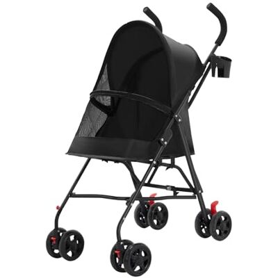 homewell Poussette 2 en 1 pour chien avec porte-gobelets, caisse pour chien, sac de transport pliable, avec frein de stationnement et housse de protection contre la pluie, pour animaux de compagnie - Publicité homewell Poussette 2 en 1 pour chien avec porte-gobelets, caisse pour chien, sac de transport pliable, avec frein de stationnement et housse de protection contre la pluie, pour animaux de compagnie - Publicité