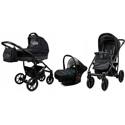 Babylux ® Enfant Poussette Combinée Set 3 en 1 Largo incl. Nacelle, Canne, Siège de voiture Siège Auto Pliable avec Sac à langer, Habillage pluie, Moustiquaire etc. Publicité Babylux ® Enfant Poussette Combinée Set 3 en 1 Largo incl. Nacelle, Canne, Siège de voiture Siège Auto Pliable avec Sac à langer, Habillage pluie, Moustiquaire etc. Publicité