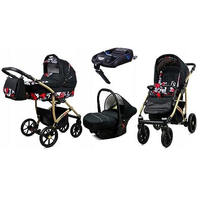 Babylux ® Enfant Poussette Combinée Set 4 en 1 Largo incl. Nacelle, Canne, Siège de voiture, ISOFIX Base Siège Auto Pliable avec Sac à langer, Habillage pluie etc. Publicité Babylux ® Enfant Poussette Combinée Set 4 en 1 Largo incl. Nacelle, Canne, Siège de voiture, ISOFIX Base Siège Auto Pliable avec Sac à langer, Habillage pluie etc. Publicité