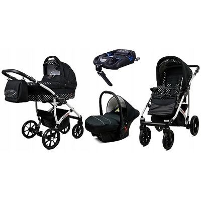 Babylux ® Enfant Poussette Combinée Set 4 en 1 Largo incl. Nacelle, Canne, Siège de voiture, ISOFIX Base Siège Auto Pliable avec Sac à langer, Habillage pluie etc. Publicité Babylux ® Enfant Poussette Combinée Set 4 en 1 Largo incl. Nacelle, Canne, Siège de voiture, ISOFIX Base Siège Auto Pliable avec Sac à langer, Habillage pluie etc. Publicité