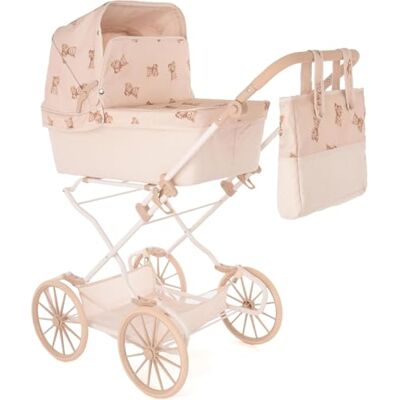 Roma Poussette Teddy Reborn pour poupées Plus Grandes, Design Ourson Mignon, poignée réglable de 62,5 à 93 cm, Jouet pour bébés garçons et Filles, Style Vintage avec Panier, Accessoire pour poupée. Publicité Roma Poussette Teddy Reborn pour poupées Plus Grandes, Design Ourson Mignon, poignée réglable de 62,5 à 93 cm, Jouet pour bébés garçons et Filles, Style Vintage avec Panier, Accessoire pour poupée. Publicité