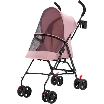 homewell Poussette 2 en 1 pour chiens avec porte-gobelets, caisse pliable, sac de transport, frein de stationnement et housse de protection pluviale - Publicité homewell Poussette 2 en 1 pour chiens avec porte-gobelets, caisse pliable, sac de transport, frein de stationnement et housse de protection pluviale - Publicité