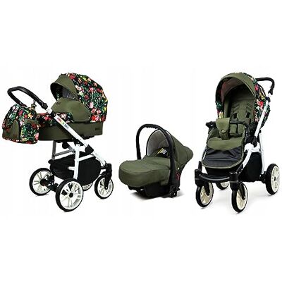 Babylux ® Enfant Poussette Combinée Set 3 en 1 Color Lux incl. Nacelle - Publicité Babylux ® Enfant Poussette Combinée Set 3 en 1 Color Lux incl. Nacelle - Publicité