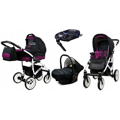Babylux ® Enfant Poussette Combinée Set 4 en 1 Largo incl. Nacelle, Canne, Siège de voiture, ISOFIX Base Siège Auto Pliable avec Sac à langer, Habillage pluie etc. Publicité Babylux ® Enfant Poussette Combinée Set 4 en 1 Largo incl. Nacelle, Canne, Siège de voiture, ISOFIX Base Siège Auto Pliable avec Sac à langer, Habillage pluie etc. Publicité