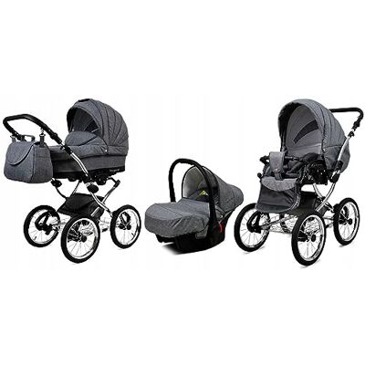 BABYLUX - MARGARET - Gris - Aluminium - Poussette - Publicité BABYLUX - MARGARET - Gris - Aluminium - Poussette - Publicité