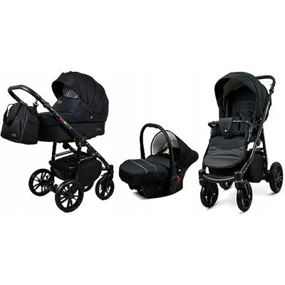 BABYLUX CLASSIC GOLD - Onyx Noir - Cadre en aluminium - Poussette 3-en-1 - Publicité BABYLUX CLASSIC GOLD - Onyx Noir - Cadre en aluminium - Poussette 3-en-1 - Publicité