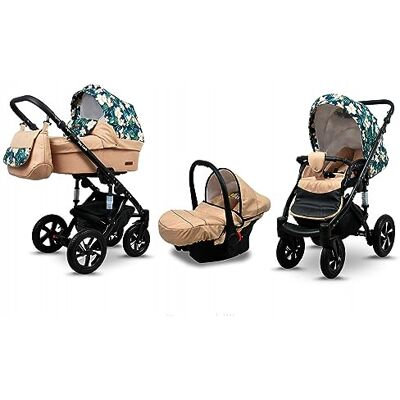 Babylux ® Enfant Poussette Combinée Set 3 en 1 Sky Lark incl. Nacelle, Canne, Siège de voiture Siège Auto Pliable avec Sac à langer, Habillage pluie, Moustiquaire etc. Publicité Babylux ® Enfant Poussette Combinée Set 3 en 1 Sky Lark incl. Nacelle, Canne, Siège de voiture Siège Auto Pliable avec Sac à langer, Habillage pluie, Moustiquaire etc. Publicité