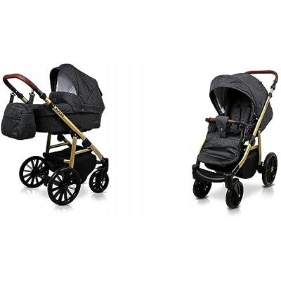 Babylux ® Enfant Poussette Combinée Set 2 en 1 Aspero incl. Nacelle, Canne Pliable avec Accessoires Sac à langer, Habillage pluie, Moustiquaire, Porte-gobelet etc. Publicité Babylux ® Enfant Poussette Combinée Set 2 en 1 Aspero incl. Nacelle, Canne Pliable avec Accessoires Sac à langer, Habillage pluie, Moustiquaire, Porte-gobelet etc. Publicité