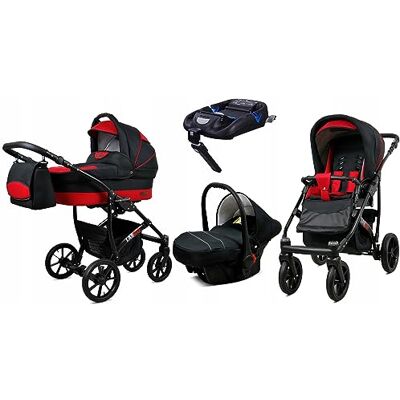 Babylux ® Enfant Poussette Combinée Set 4 en 1 Largo incl. Nacelle, Canne, Siège de voiture, ISOFIX Base Siège Auto Pliable avec Sac à langer, Habillage pluie etc. Publicité Babylux ® Enfant Poussette Combinée Set 4 en 1 Largo incl. Nacelle, Canne, Siège de voiture, ISOFIX Base Siège Auto Pliable avec Sac à langer, Habillage pluie etc. Publicité