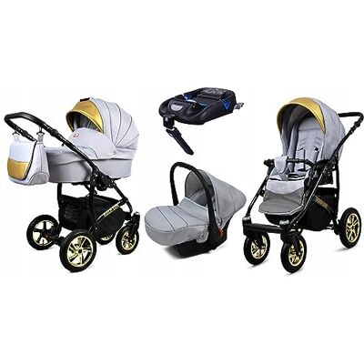 Babylux ® Enfant Poussette Combinée Set 4 en 1 Gold Lux incl. Nacelle - Publicité Babylux ® Enfant Poussette Combinée Set 4 en 1 Gold Lux incl. Nacelle - Publicité